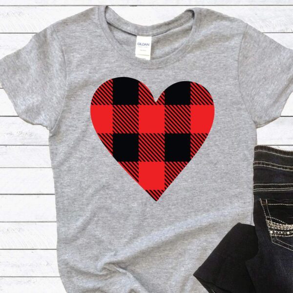 Buffalo Plaid Heart SVG File