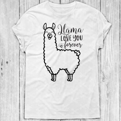 Llama Love You Forever SVG DXF PNG - Valentines Day SVG