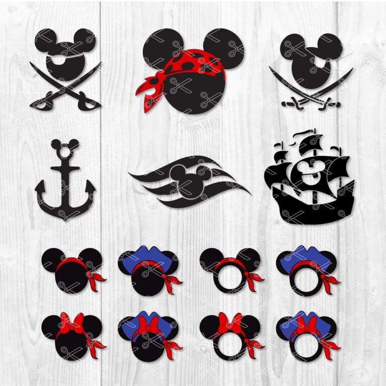 Minnie and Mickey Pirate SVG
