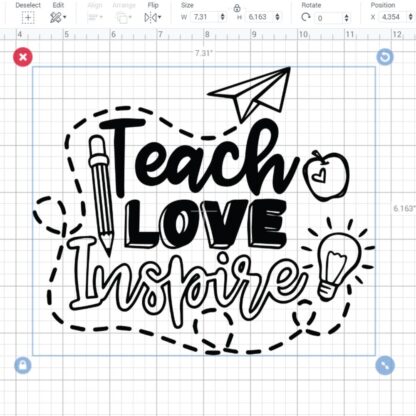 Teach love inspire SVG File