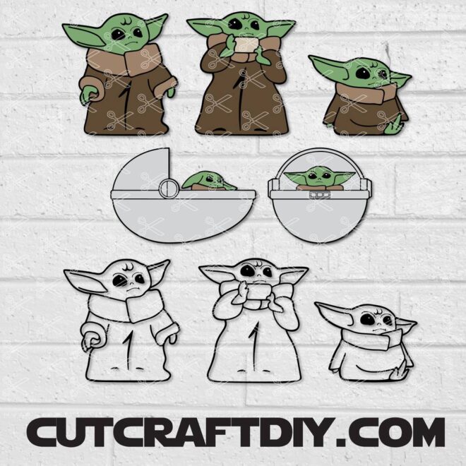 Baby Yoda SVG Clipart