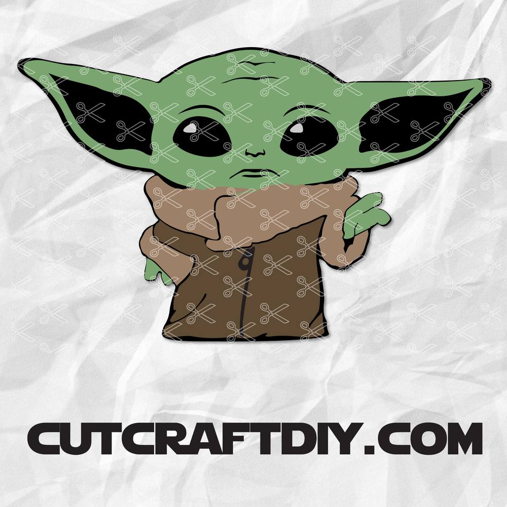Baby Yoda SVG - Baby Yoda SVG Free, DXF, PNG, EPS, Cut Files