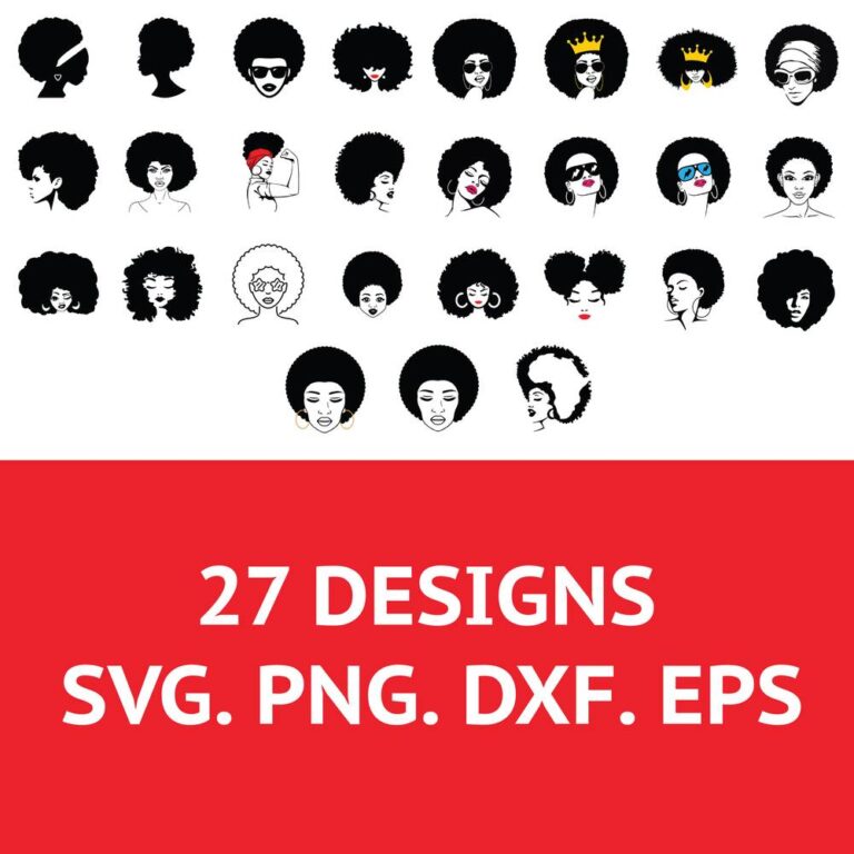 Afro Woman SVG File