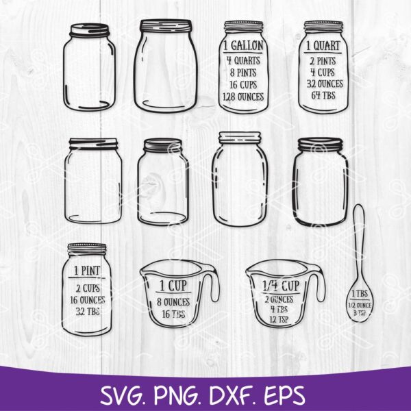 Mason Jar SVG Cut File