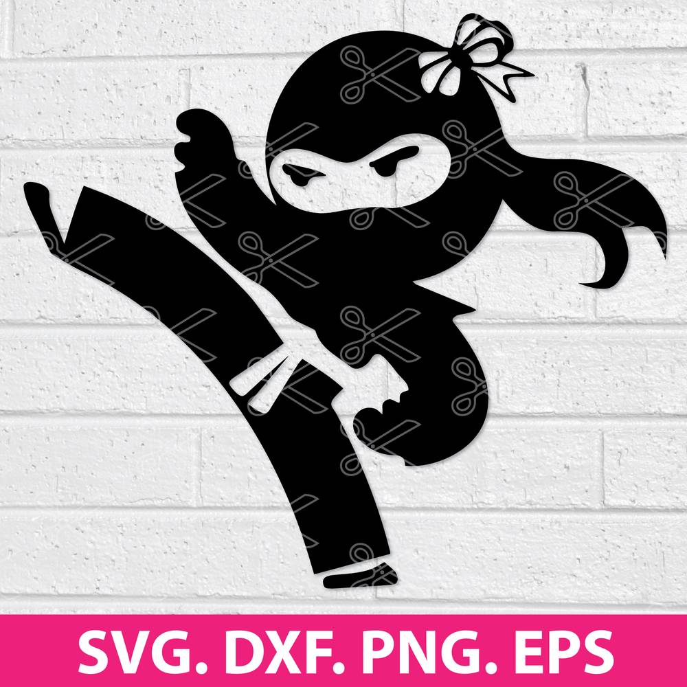 NINJA SVG, DXF, PNG, EPS - Ninja Girl SVG Cut File - Ninja ...