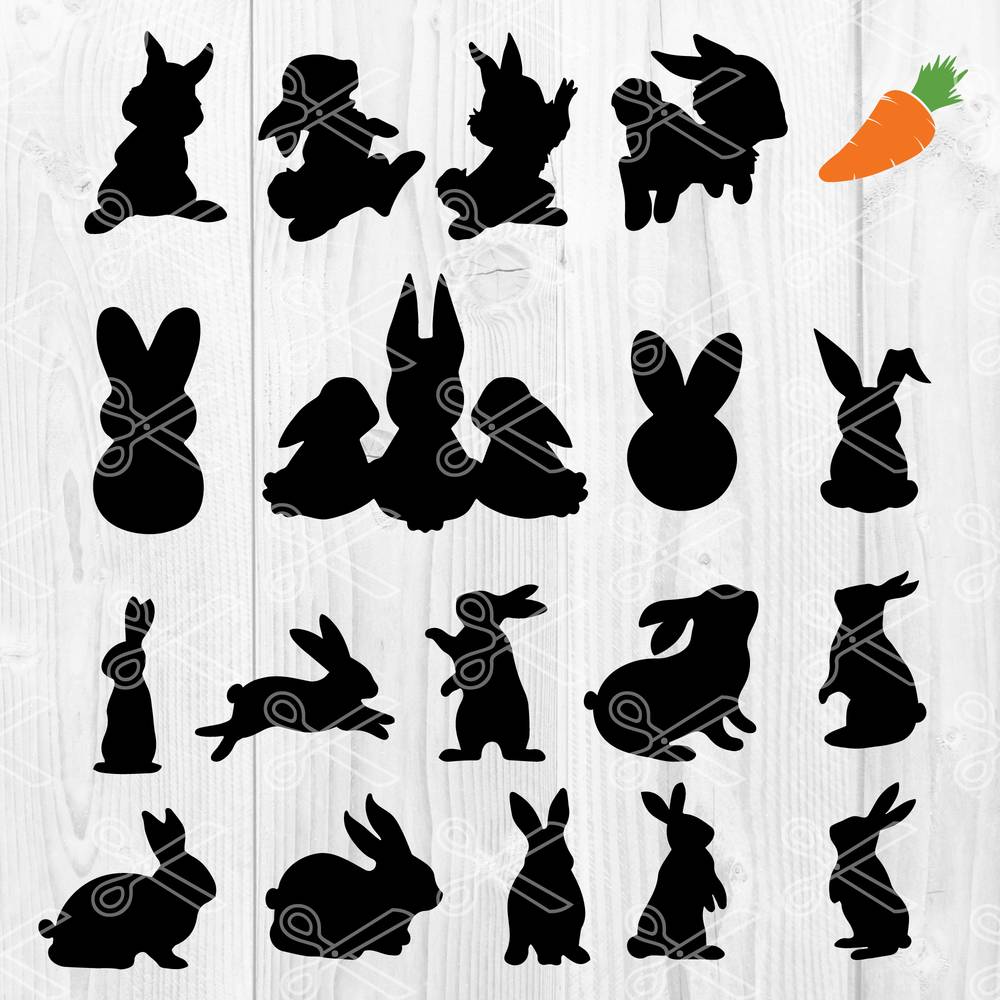Download Rabbit SVG, DXF, PNG, EPS, Cutting Files - Bunny SVG