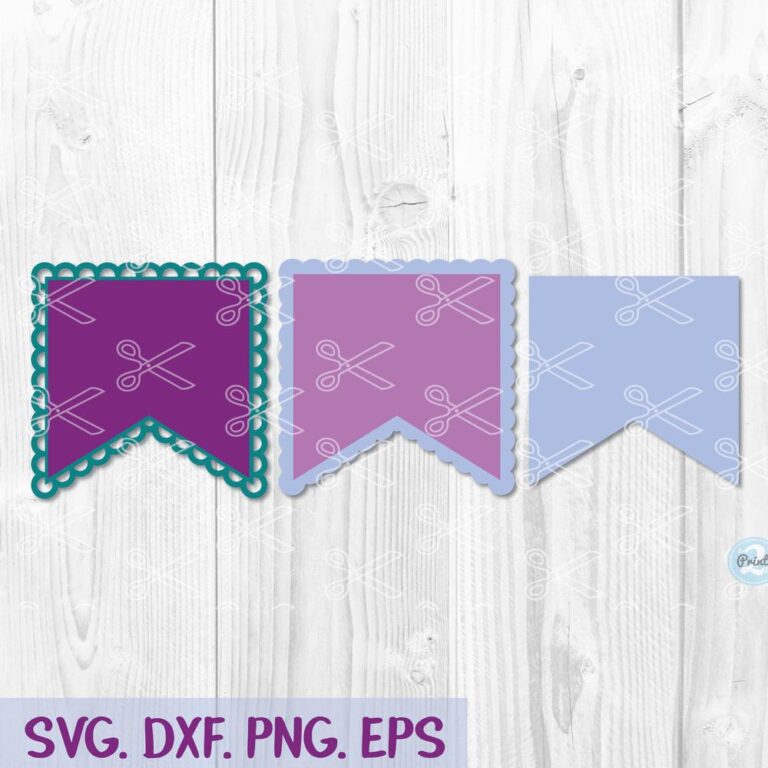 Scalloped bunting banner svg