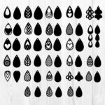TearDrop Earrings Bundle SVG, EPS, PNG, DXF - Leather Jewelry Making SVG