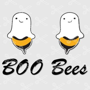 Boo Bees Halloween Ghost SVG, DXF, PNG, EPS, Cutting Files