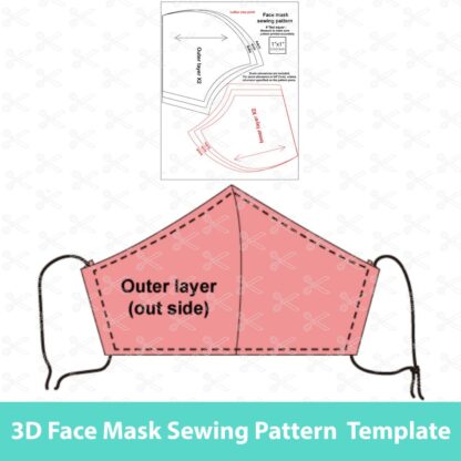 3D Face mask sewing pattern and tutorial