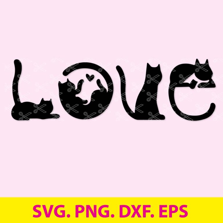 CAT LOVE SVG FILE