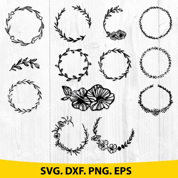 Floral Wreath SVG