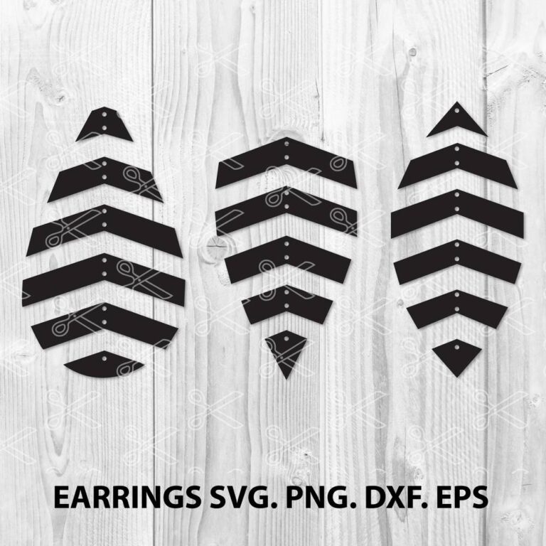 Geometric earring SVG Cut File