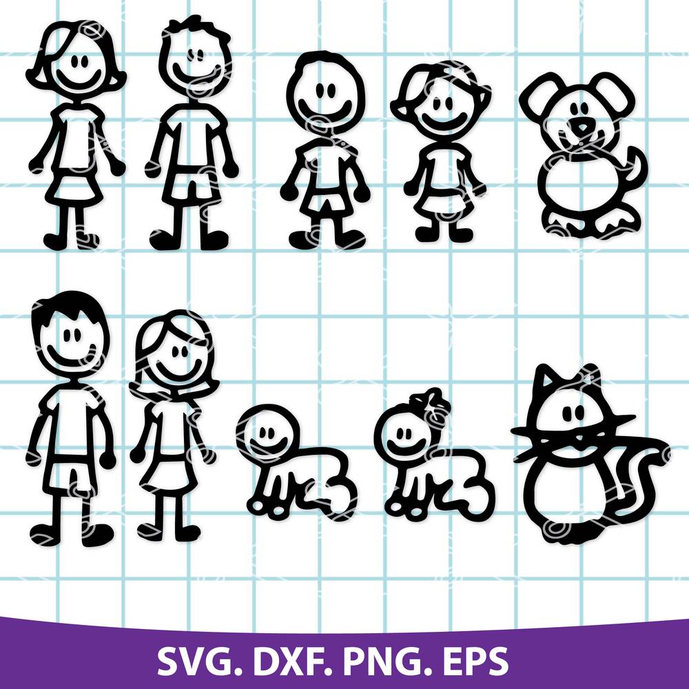 Free Stick Family Svg Bundle SVG PNG EPS DXF File Free Stick Family Svg Bundle SVG PNG EPS DXF File