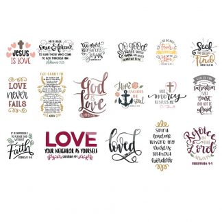 Bible Verse SVG Bundle - Scripture SVG - Bible Verse God Jesus SVG