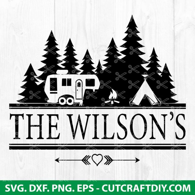 Camping SVG Cut File - Family Name SVG - Mailbox Monogram SVG
