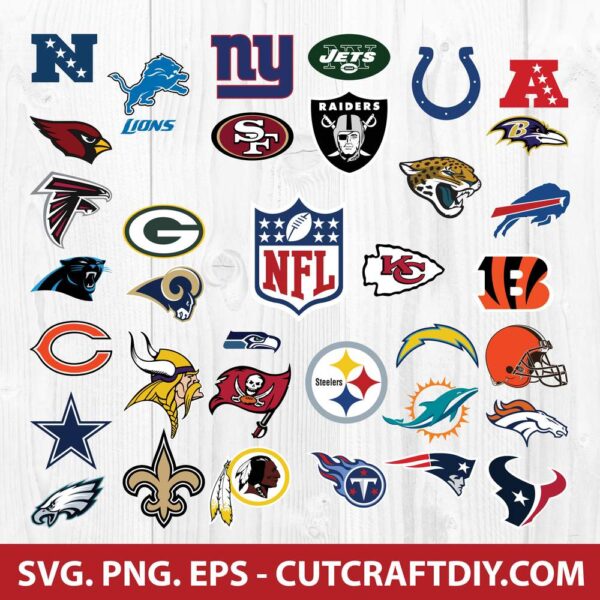 Nfl Football Logos Svg, Eps, Png, Cut Files - Nfl Football Helmet Svg