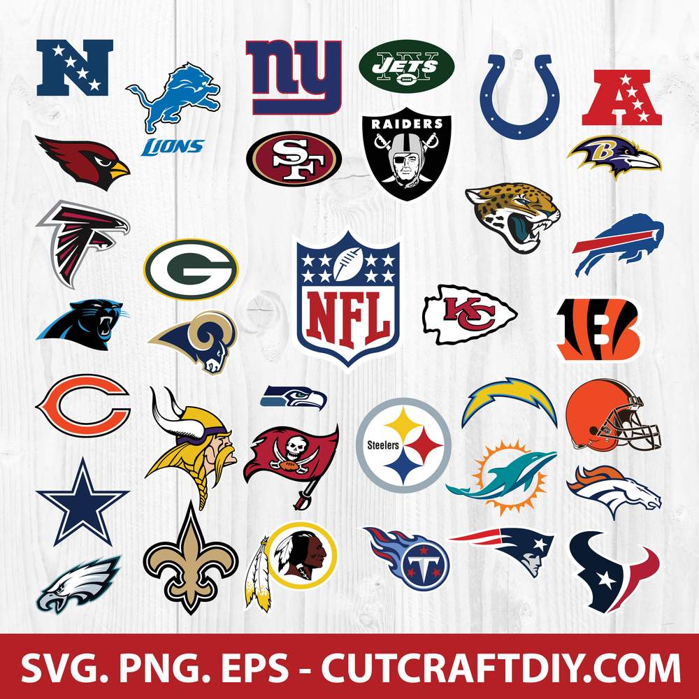 NFL Football Logos SVG, EPS, PNG, Cut Files - NFL Football Helmet SVG