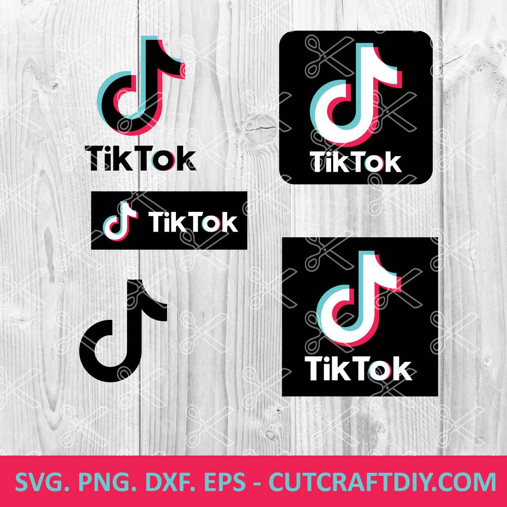 Tiktok Logo Svg Dxf Png Eps Cut Files