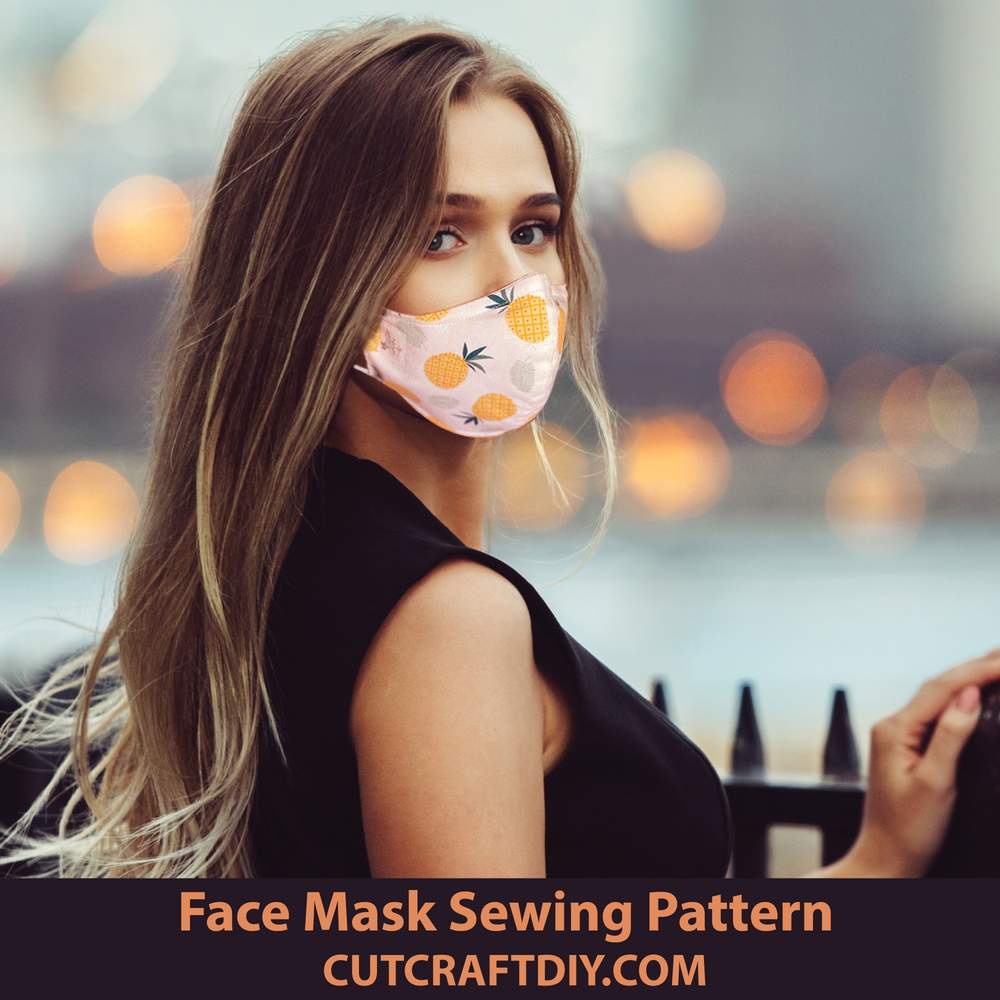 3D Face Mask DIY - Printable Face Mask Sewing Pattern