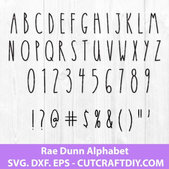Hand Lettering: Rae Dunn - Inspired Alphabet SVG, DXF, EPS, Cut Files