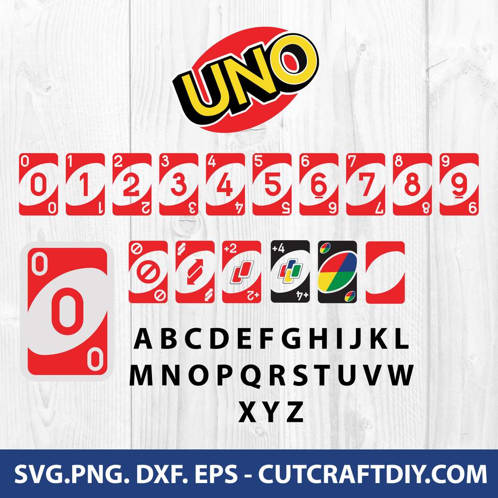 Uno Svg Bundle Uno Svg Birthday Uno Alphabet Svg Uno Card Svg