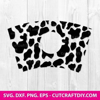 Cow Print Full Wrap for Starbucks Cold Cup SVG