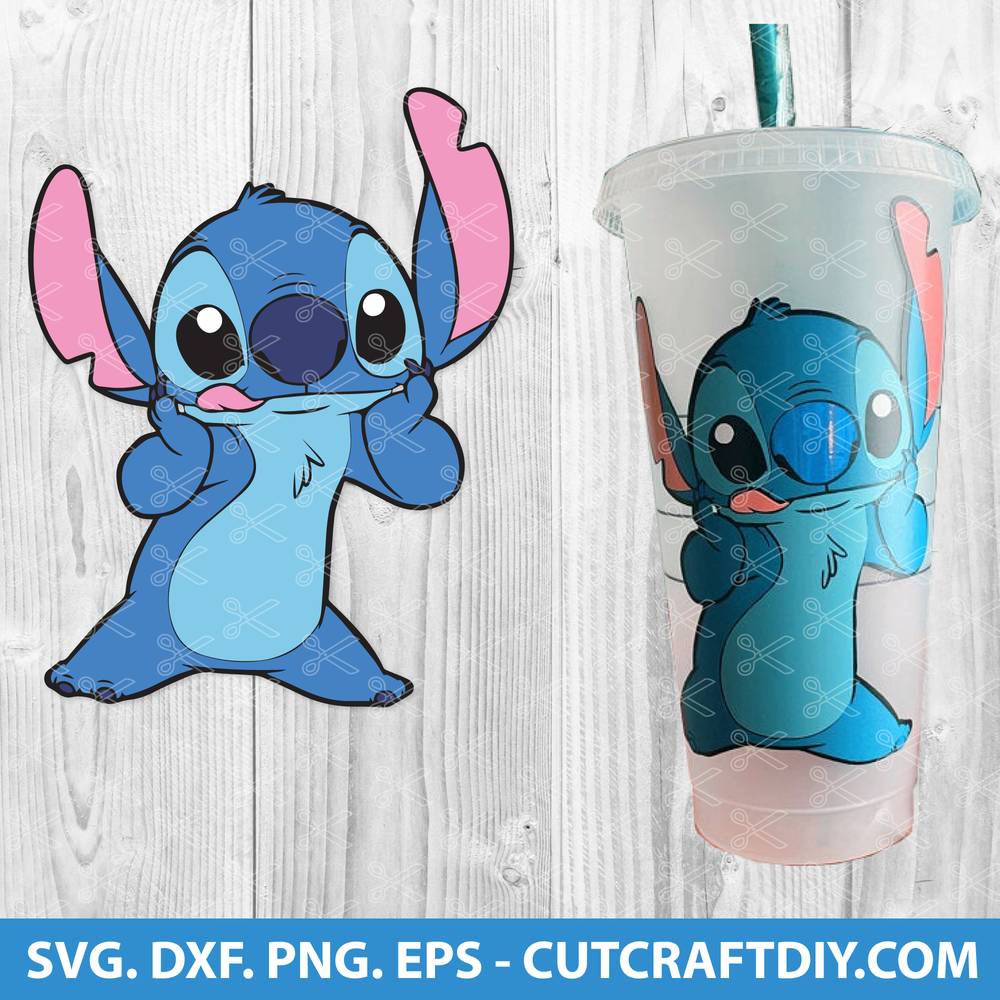 Stitch Svg Dxf Cut File Lilo And Stitch Svg Stitch Cold Cup Design