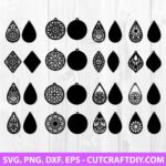 Mandala Earring SVG Cut File