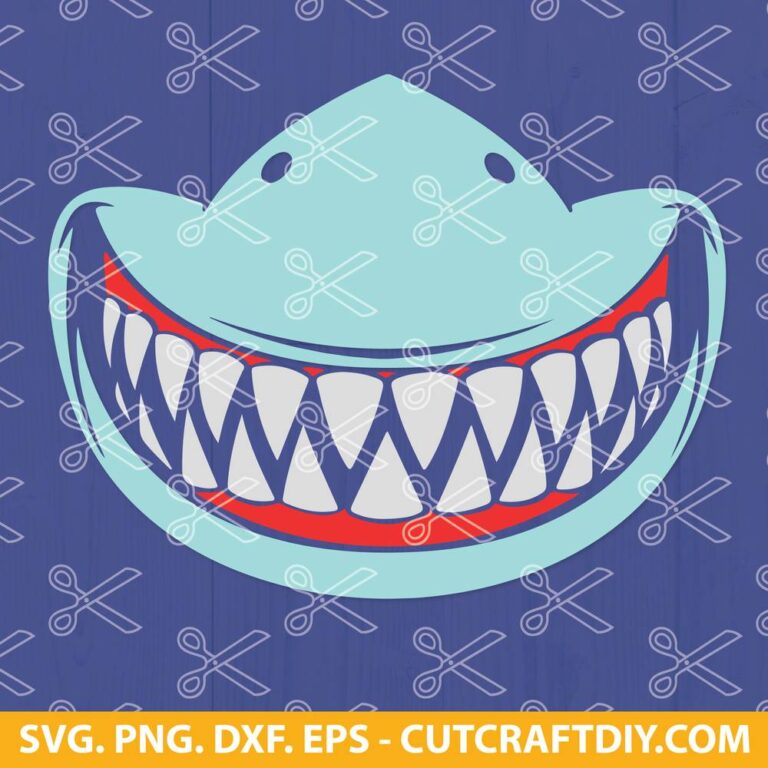 Shark teeth mask SVG