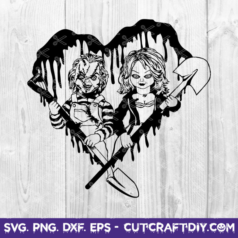 Chucky And Tiffany SVG, PNG, Cut Files, Chucky Horror Movie Killer SVG