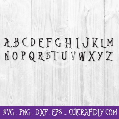 Alphabet Nightmare Before Christmas Font Ttf, SVG