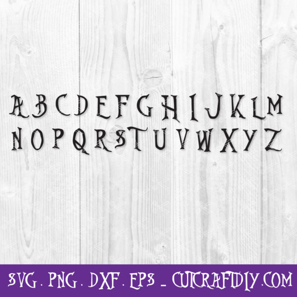 Alphabet Nightmare Before Christmas Font Ttf, SVG