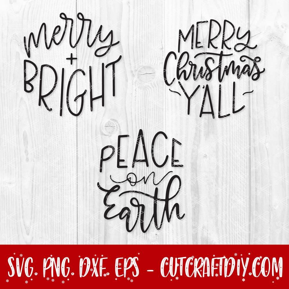 Round Christmas Ornament SVG, PNG, DXF, EPS, Cut Files