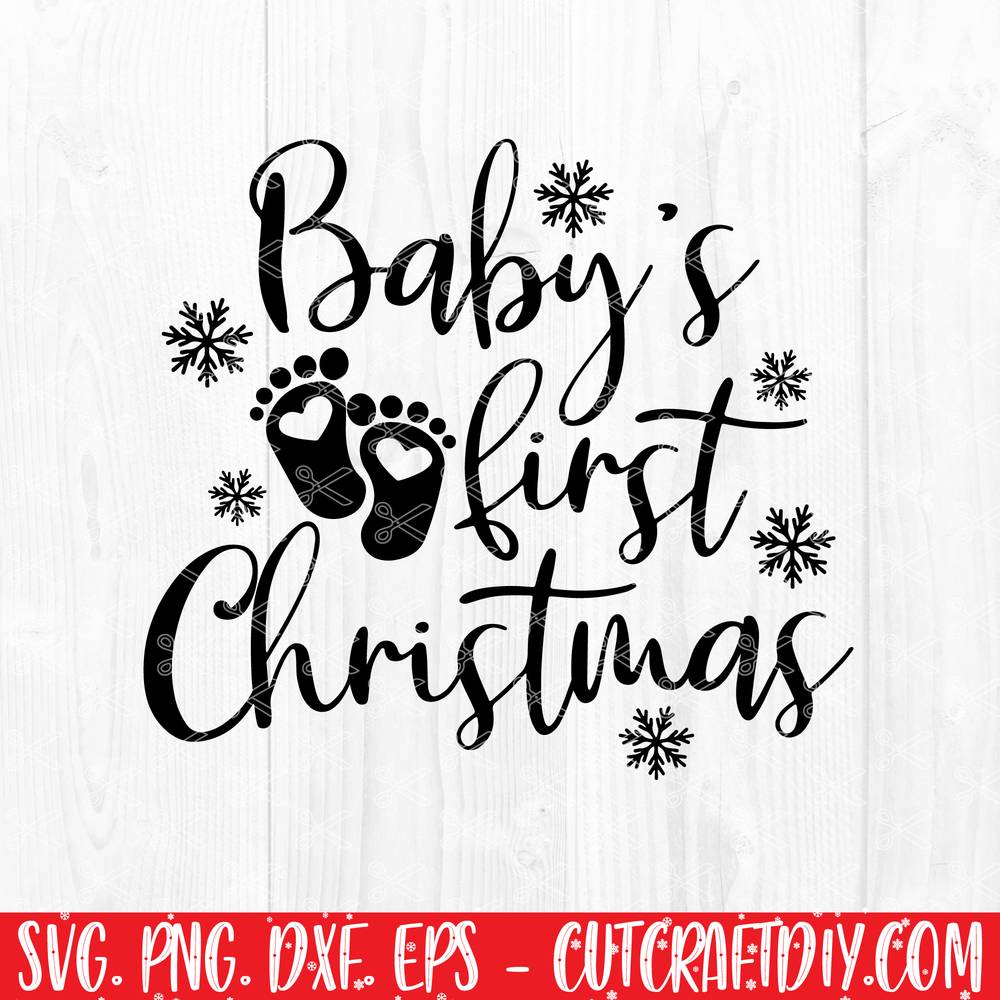 Christmas SVG Christmas Cutting File CriCut Files svg jpg png dxf Silhouette my first Christmas SVG Christmas birthday SVG
