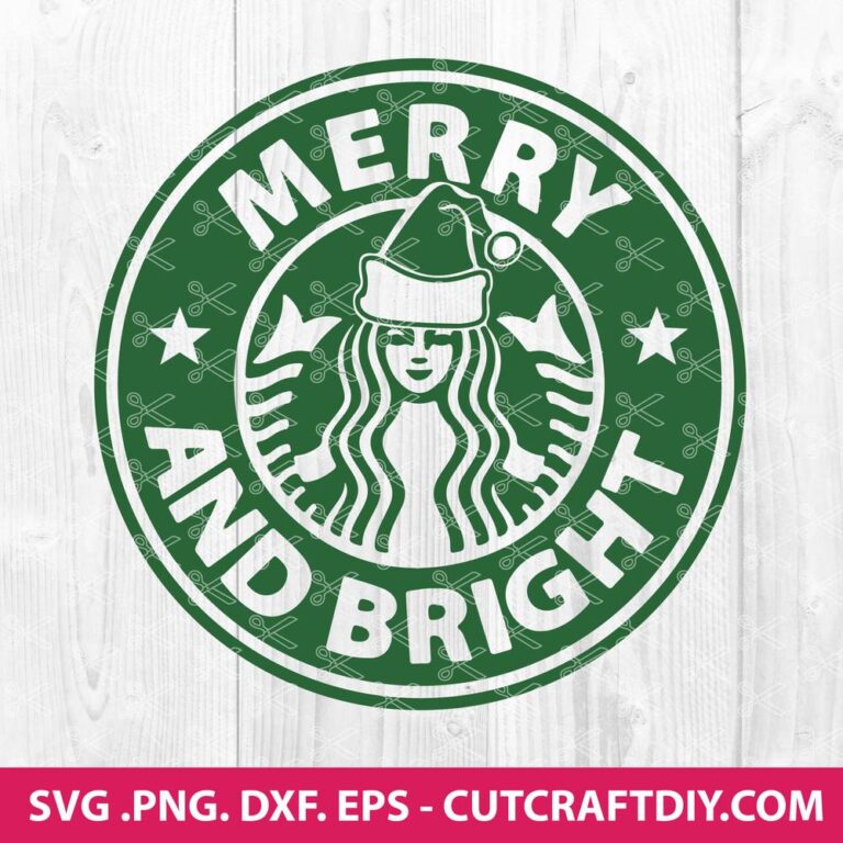 Merry and Bright Starbucks SVG