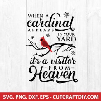 When A Cardinal Appears In Your Yard SVG