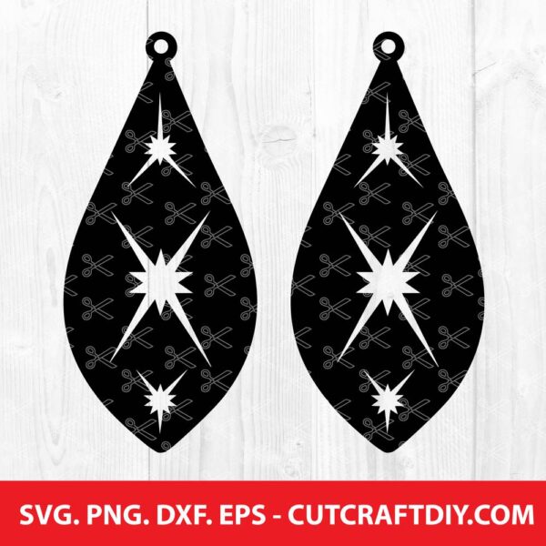 Christmas Teardrop Earring SVG