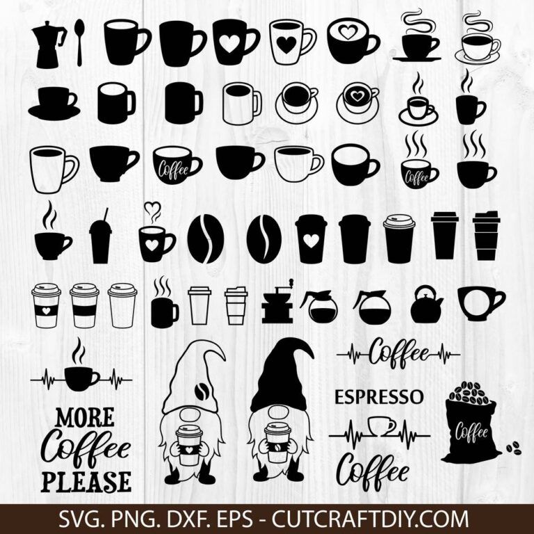 Download Coffee SVG Bundle, Coffee Cup SVG, Coffee Quotes SVG ...