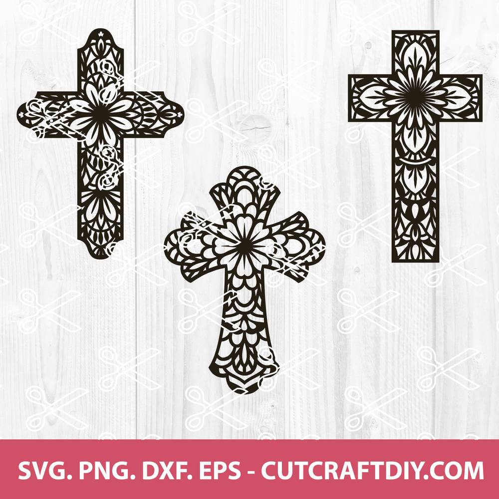 Download Zentangle Cross Svg Floral Cross Svg Cross Svg Clip Art Art Collectibles