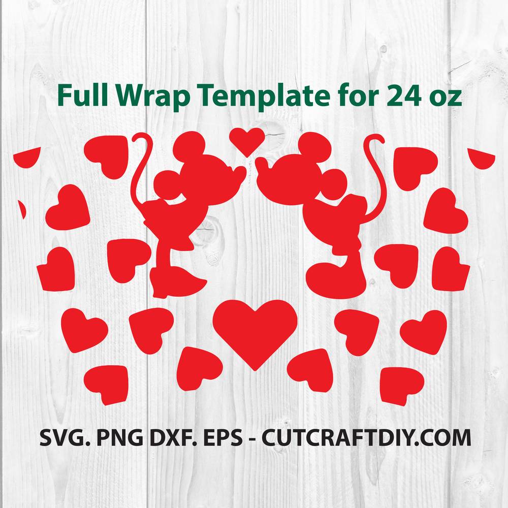 Download Mickey Wrap Svg Minnie Wrap Svg Valentine For Starbucks Cold Cup Svg