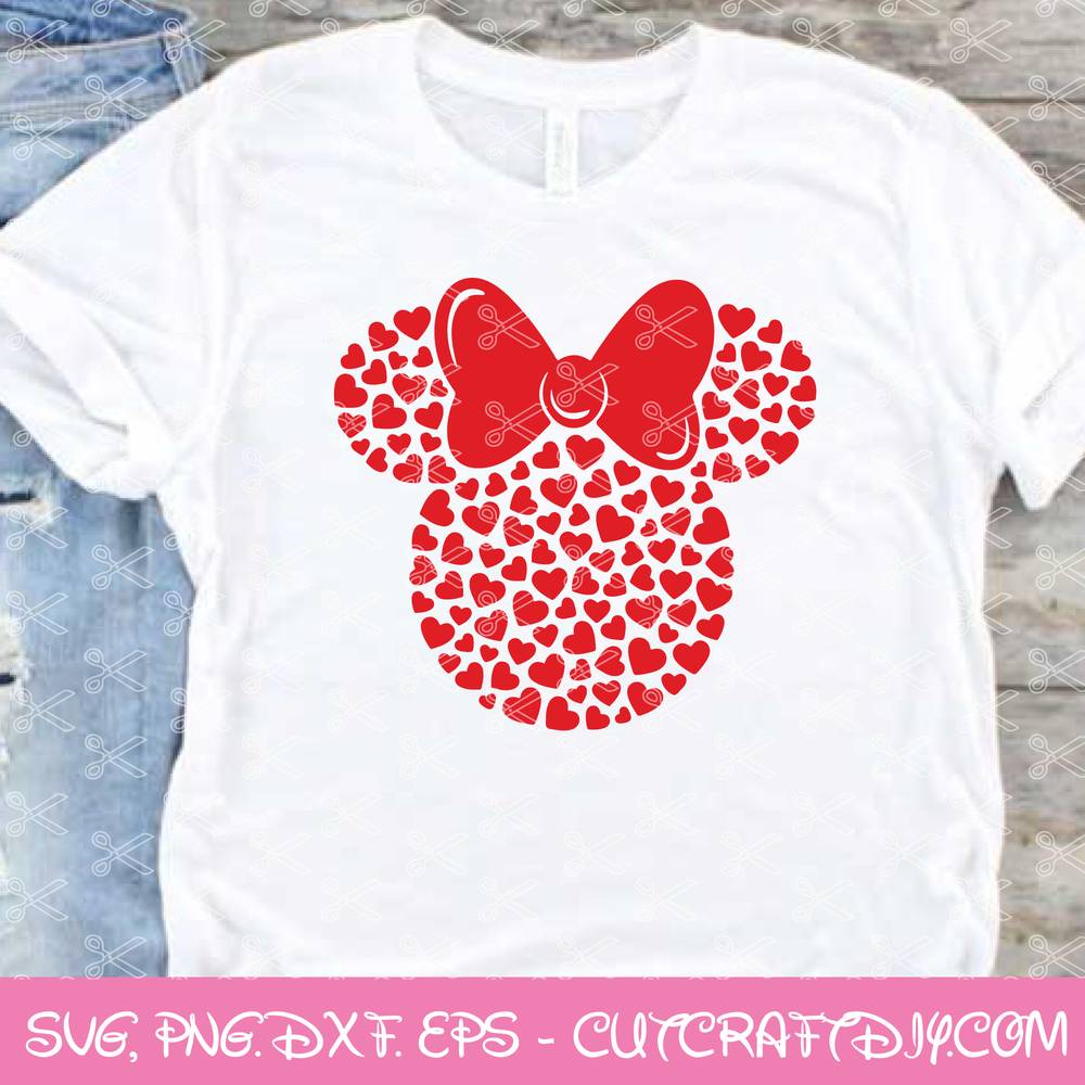 Minnie Heart SVG, Kids Valentines Day SVG, Valentines SVG, Disney Svg