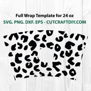 Seamless Full Wrap Leopard Print For Starbucks SVG