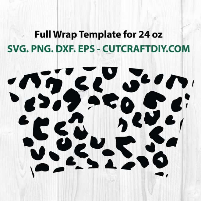 Seamless Full Wrap Leopard Print For Starbucks SVG