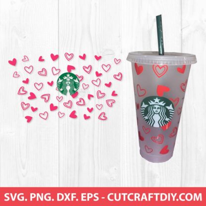Starbucks Hearts Valentine SVG