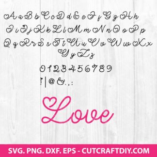 Valentine Font SVG