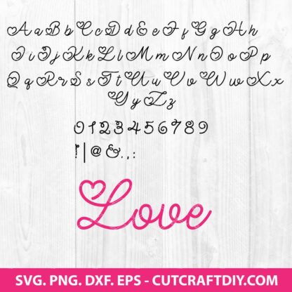 Valentine Font SVG