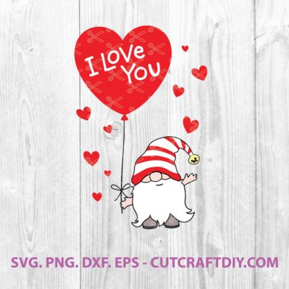 Valentine Gnome SVG