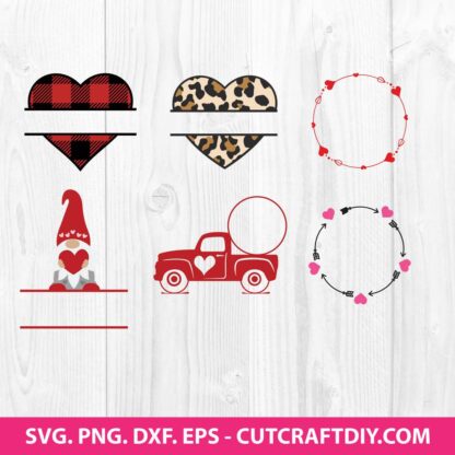 Heart SVG Bundle Monogram SVG