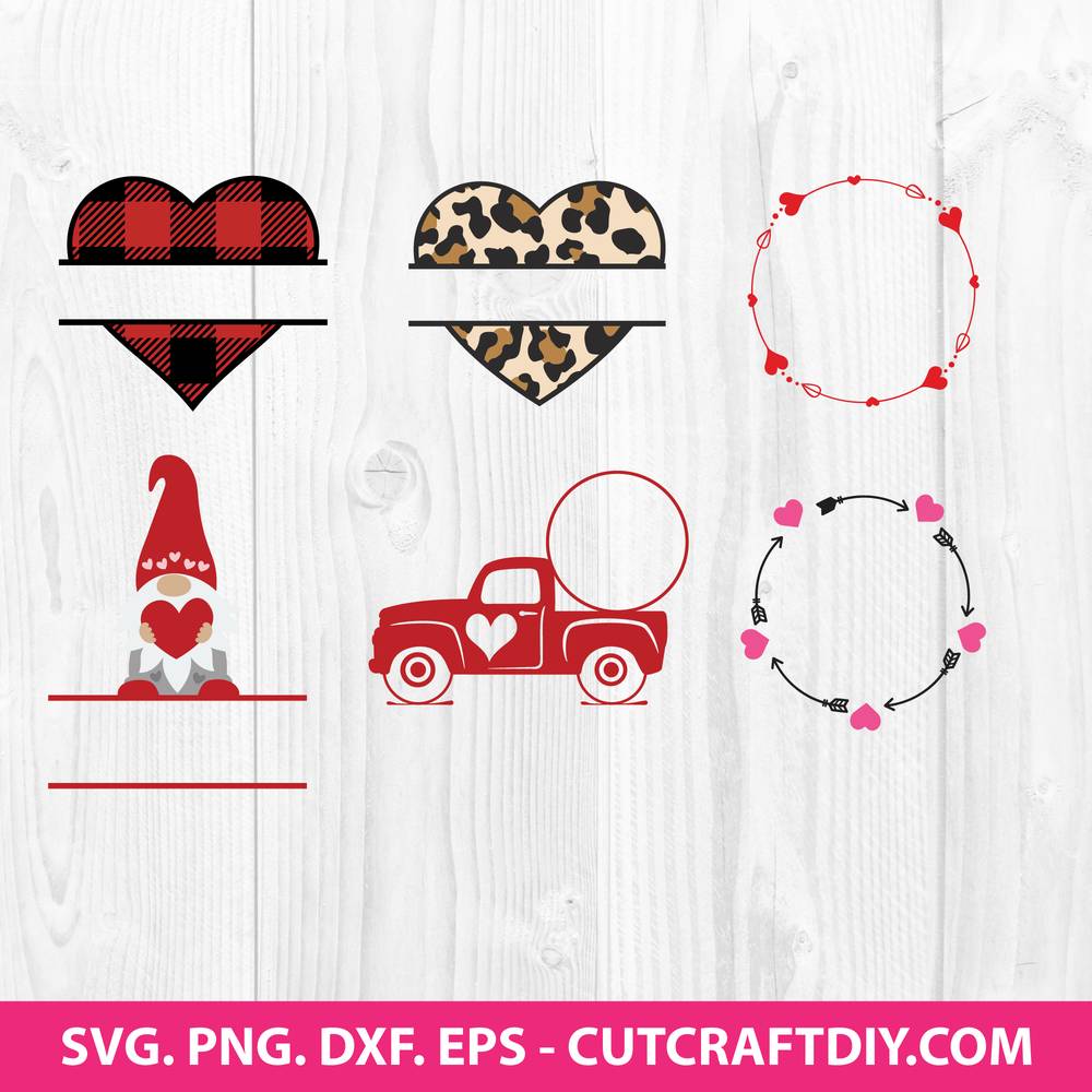 Download Heart SVG Bundle, Monogram SVG, Valentines Day SVG, Love SVG
